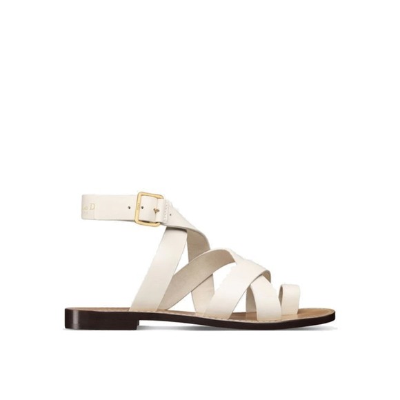 Dior Sun Leather Flat Sandals With Crisscross Straps - NWT - Picture 1 of 3